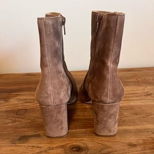 Ann Taylor Suede and Upper Leather Heeled Booties
